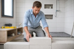 surélever un receveur de douche