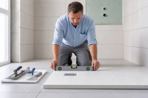 pose receveur douche italienne
