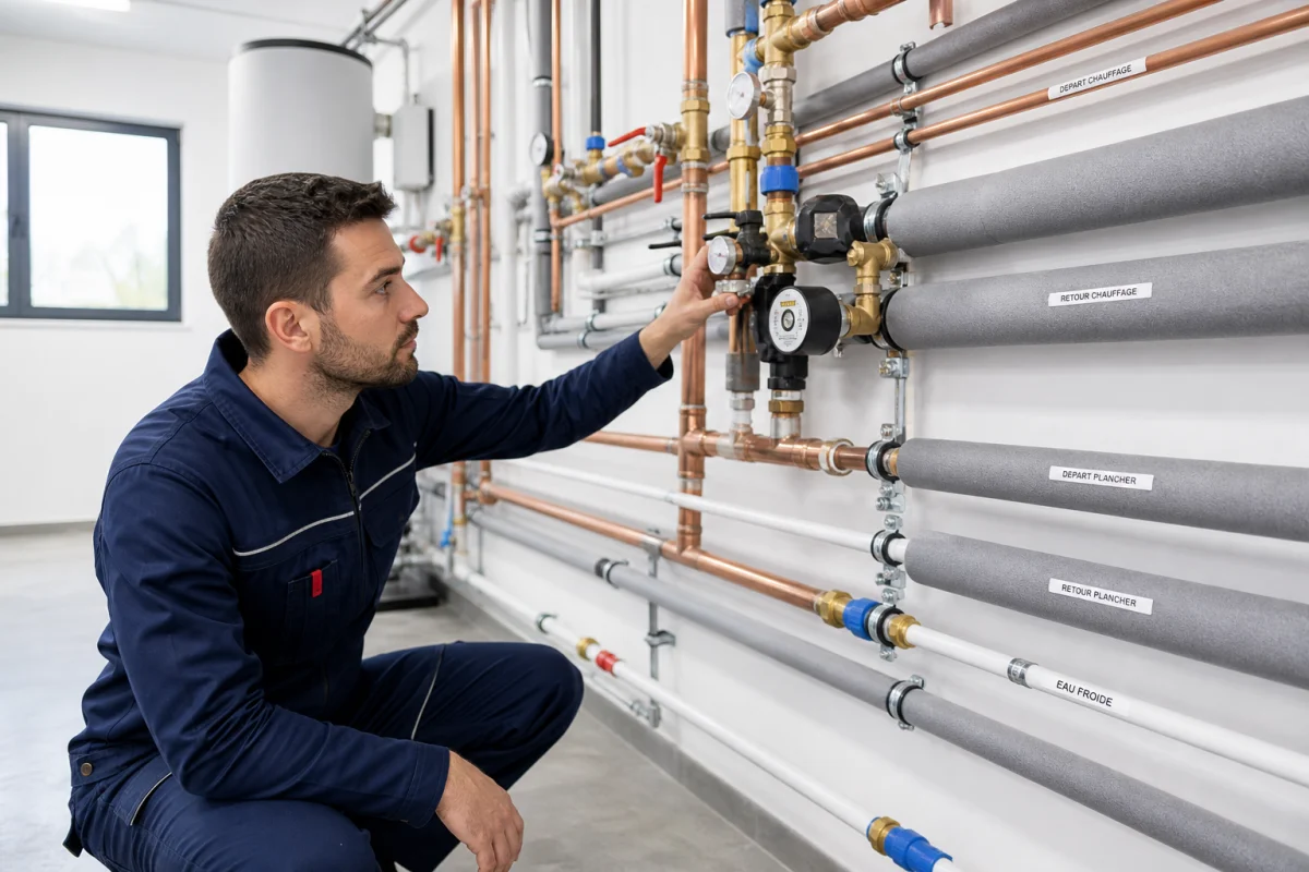 bouclage eau chaude sanitaire schéma