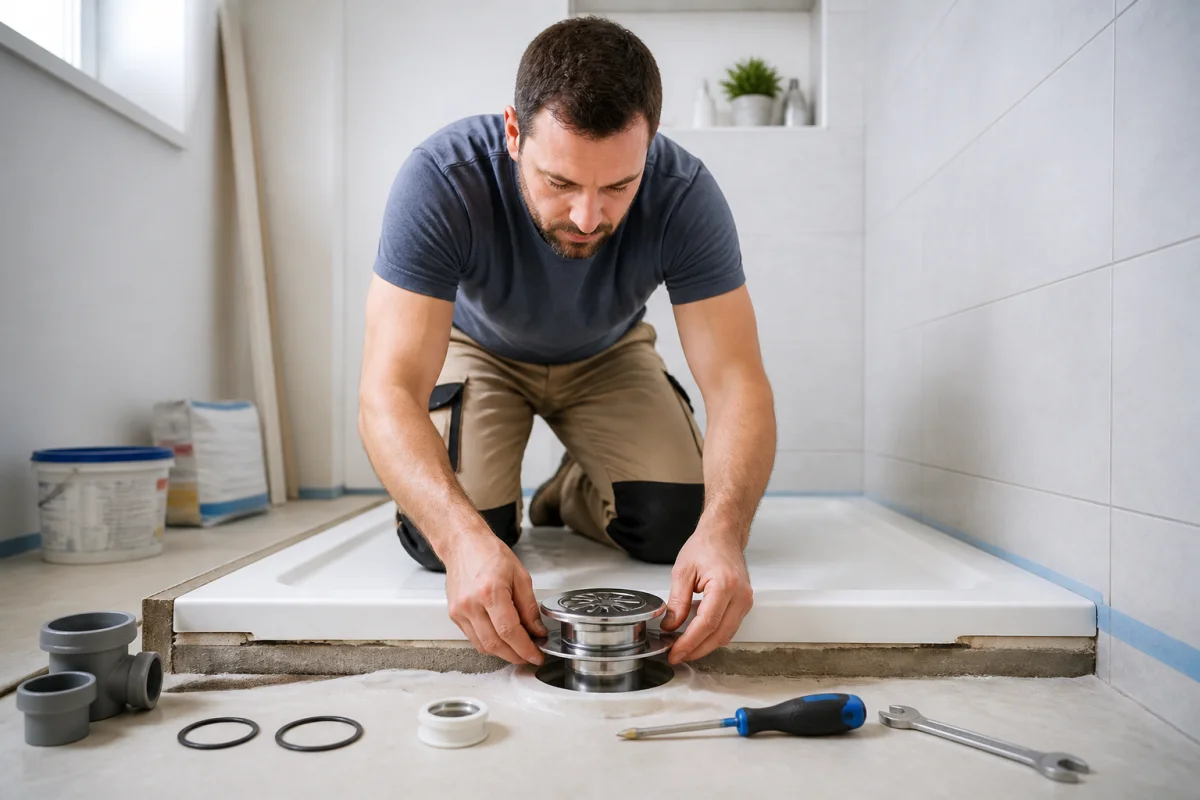 rénover une bonde de douche