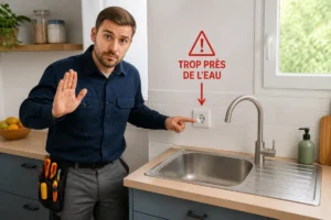 norme prise cuisine evier