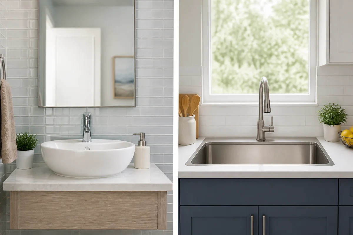 lavabo évier différence