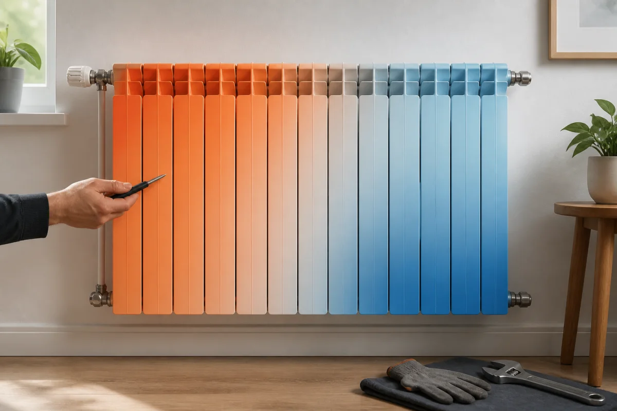 radiateur chauffe que d'un coté