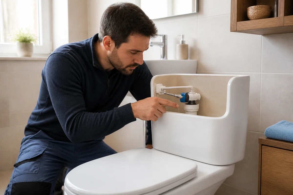 Réparer une fuite de chasse d’eau avec méthode