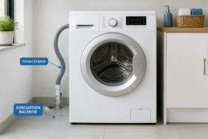 Évacuation de machine à laver bouchée, les bons réflexes